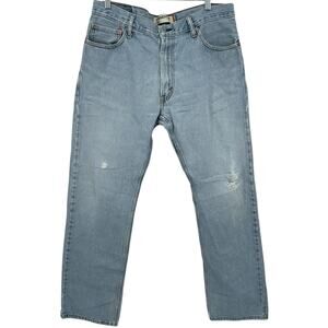 Vintage‎ y2k Men's Levis 505 Straight Fit Light Wash Blue Denim Jeans 36x32